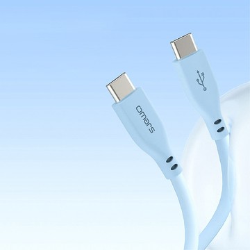 omars｜炫彩快速傳輸充電線Type-C to Type-C-1M(三色)