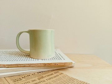 舒服綠小陶杯
