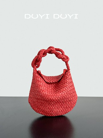 2025新款女包真皮編織包高級感手機包斜背小包包慵懶風側肩包【木屋雜貨】