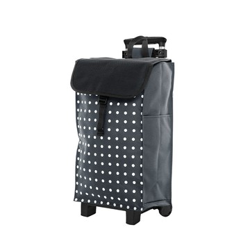 WEEY台灣製造耐重買菜車 菜籃車 手推車時尚購物車 耐重25公斤29-031D10灰色白點