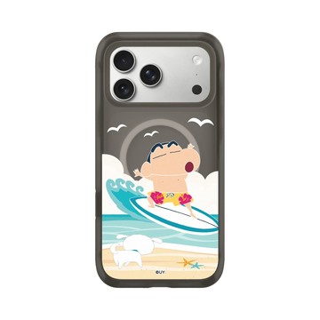 iPhone 17 Pro Max AirX 本質黑 - 蠟筆小新 Crayon Shinchan - 海邊衝浪去
