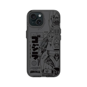 iPhone 15 Clear 酷墨灰 - 哥吉拉 Godzilla - 機械哥吉拉(黑)