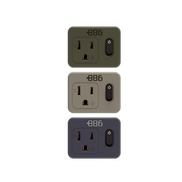 1開1壁插轉換器/過載保護 V2 HWS2110 (3色可選) 奶茶棕