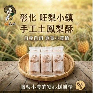 【旺梨小鎮】手工土鳳梨酥6入x4盒_彰化鳳梨小農的安心糕餅情
