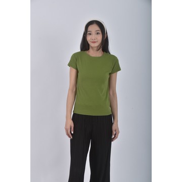 (S) boom studio圓領綠色短袖上衣二手衣