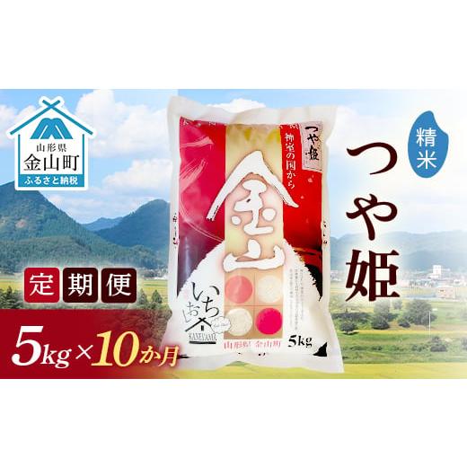 ふるさと納税 山形県 金山町 《定期便》金山産米「つや姫」5kg×10ヶ月  計50kg 10ヶ月 米 お米 白米 ご飯 精米 ブランド米 つや姫 送料無料 東北 山…