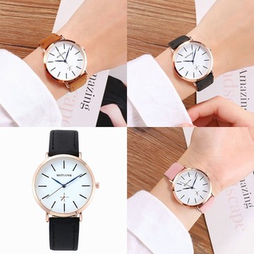 MSTIANQ 米士奇 美麗意識-原宿風復古經典小資穿搭手錶-黑色/38mm