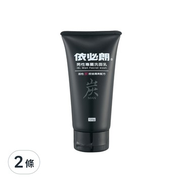 依必朗男性專屬洗面乳-活性炭控油清爽配方，深層清潔臉部，添加維他命E，120g  2件