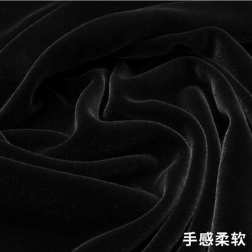 黑布高檔黑色金絲絨布料背景布窗簾攝影吸光布黑色桌布黑色防塵布