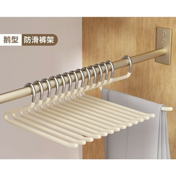 鵝型防滑浸塑 裙褲架 5入組(顏色隨機)【現貨】