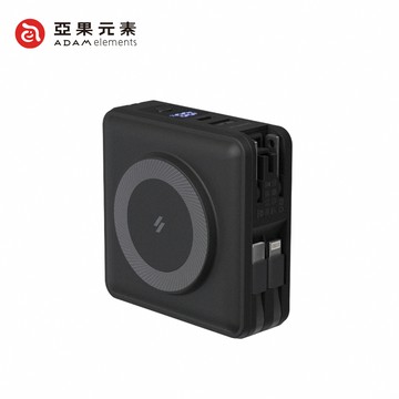 【亞果元素】GRAVITY X5 五合一萬用磁吸行動電源 15000mAh(C+L)(有標示Wh)-黑