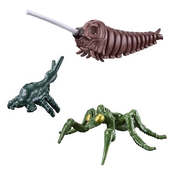 BANDAI 哥吉拉宇宙 摩斯拉幼蟲 + 卡馬奇拉斯 + 衝擊龍  混和顏色  1套