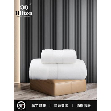 希爾頓五星級塑封純棉家用成人柔軟面巾加大加厚吸水洗臉毛巾高端