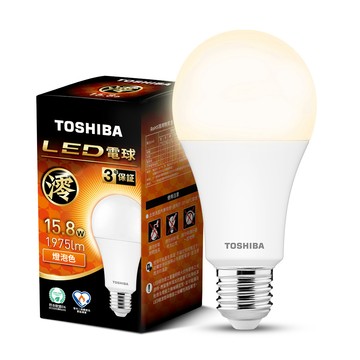 TOSHIBA 澪系列 LED燈泡 15.8W 燈泡色