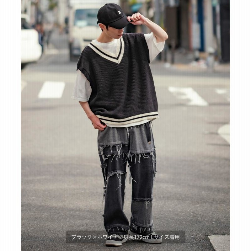 編み込みニットMEN'SBIGI モール×AC/Cニット畦編み｜メンズファッション通販 MEN'S