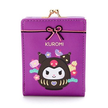 【震撼精品百貨】酷洛米 Kuromi 日本SANRIO三麗鷗 酷洛米 皮質口金零錢包 (紫幸運款)#22888 震撼日式精品百貨