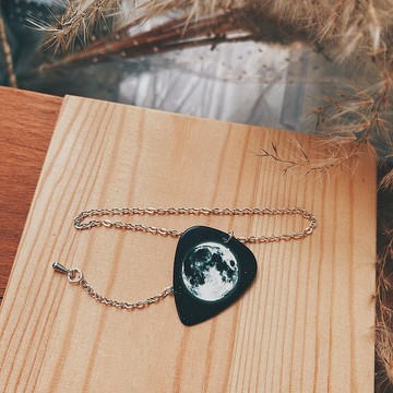 雙面潑墨星球系列結他撥片 Guitar pick 月球水星地球項鍊