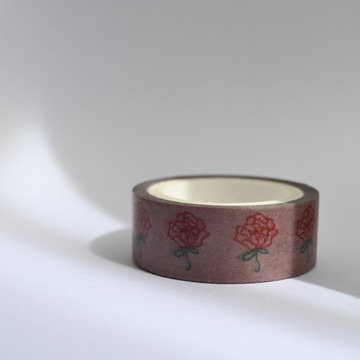 小玫瑰 紙膠帶 手繪 花草 手帳 手帳拼貼 和紙膠帶