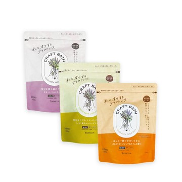 Bathclin (2袋超值組)日本CRAFT BATH溫泉香氛泡澡粉入浴劑400g/袋(附專用量匙,檸檬草/薰衣草/甜橙萊姆_3款可選)