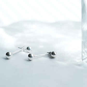 圓球 925 銀耳扣