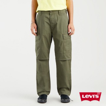 Levis 男款 滑版工作褲 / 褲管抽繩 / 軍綠