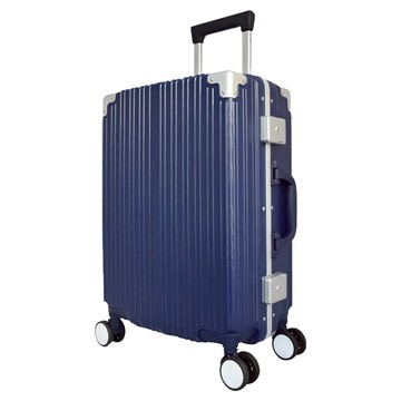 WALLABY 袋鼠牌 極細復古鋁框行李箱  24吋(42 x 28 x 65cm)  深藍色