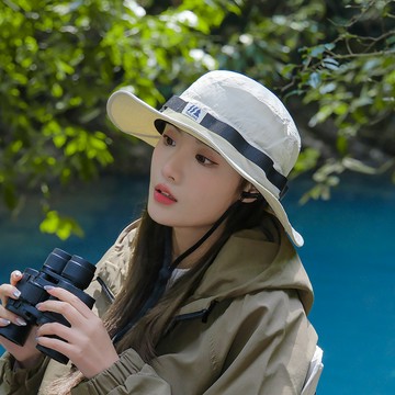 熱賣爆款男女夏季戶外露營登山帽大簷防紫外太陽帽綫日係撞色複古漁夫帽子-L1001 XY9M