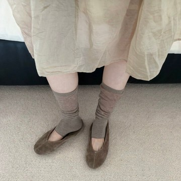 木質調清冷韓系~春夏薄款基礎百搭堆堆襪套 ins風芭蕾風踩腳半掌襪 百搭防曬襪套 防曬腿套 中筒襪 女生襪子