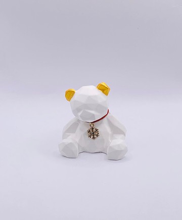 手作幾何熊擴香石-雪花吊飾-生日禮-新年禮物-布置-聖誕禮物