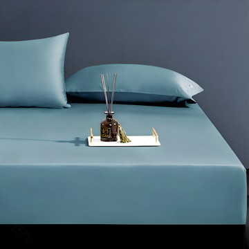 J-bedtime 床寢時光 雙人床包枕套3件組 S7665M-H  床包150 x 186cm + 枕套45 x 75cm  平靜藍