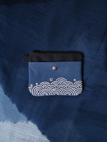 【記憶有限】藍染零錢包-浪潮系列