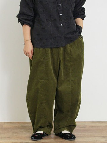 燈芯絨質感可拆吊帶寬褲(0F000258210) - Samansa Mos2