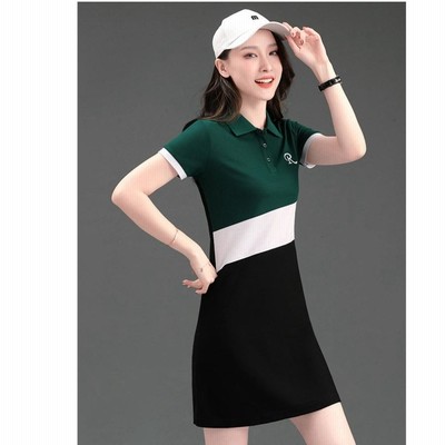 fuku29レディーススポーツウェアワンピース大きいサイズ　ゴルフテニスウェア ひざ丈ワンピース 訳有大特価