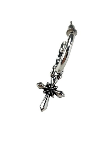 個性潮牌男女朋克嘻哈星星十字架925銀暗黑哥特搖滾時尚街頭耳環