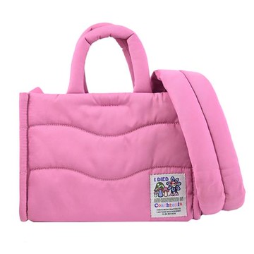 COACH CT385 Coachtopia Loop 蓬鬆再生塑料迷你托特包.亮洋紅