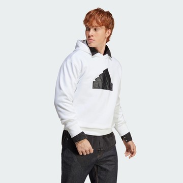 adidas 愛迪達 上衣 男款 長袖上衣 帽T 運動 亞規 M FI BOS HD 白 IC3746