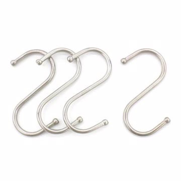 【UDiLiFE】 生活大師 純白鐵小S掛勾4枚入 掛勾 免釘掛鈎 S勾 S型掛鈎 不銹鋼掛勾 金屬掛勾 不鏽鋼S掛勾