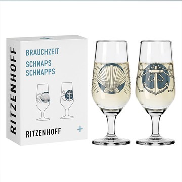 RITZENHOFF 【WUZ屋子】德國RITZENHOFF+ 傳承時光系列烈酒(Shot杯)對杯組-貝殼與錨