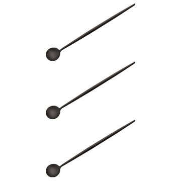 304不鏽鋼歐風攪拌勺  拉絲拋光  握柄一體成形  邊緣圓滑設計  鈦黑  3支