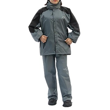 MotoC 機車套裝雨衣M202(領口加長/前擋加大/雙側開可背包) 灰 L  1入