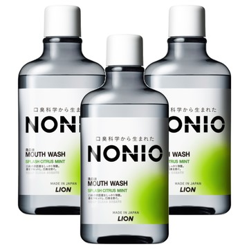 LION 獅王 NONIO 台灣公司貨 終結口氣漱口水 澄橘薄荷  600ml  3瓶