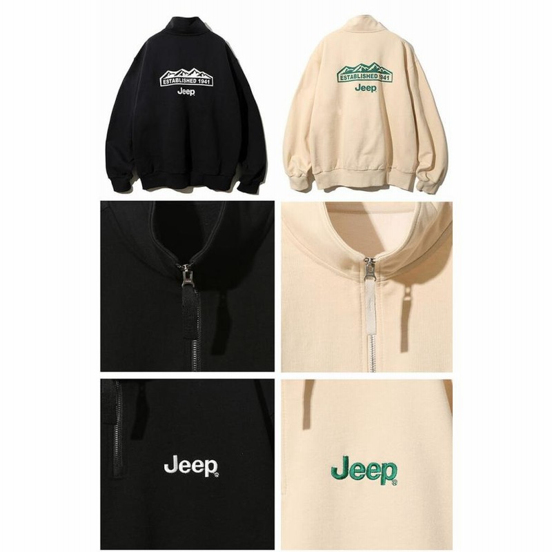 【大人気・海外限定】 Jeep ハーフジップ Lサイズ ネイビー 新品未使用!!