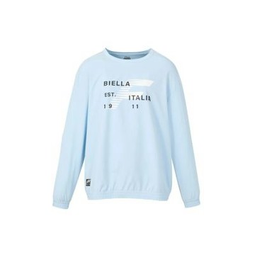 【FILA】男長袖圓領T恤-水藍 1TEA-5310-SB