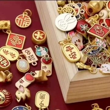 現貨 沙金色配件 DIY手鍊配飾 景泰藍 招財吞金獸 手繩配件 隔珠 飾品 手作 多種配件2