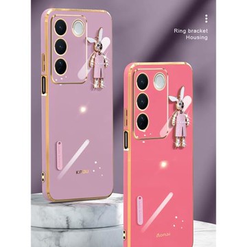 適用vivov29e手機殼卡通新款立體公仔vivo V29pro硅膠保護套vovov29全包鏡頭超薄防摔軟殼V2250可愛兔少女por