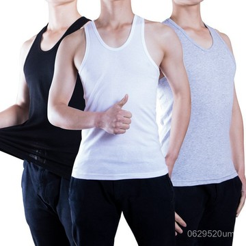 今天買明天到】純色大碼背心 男健身背心 透氣彈力男士背心 青少年跨欄運動汗衫打底背心 無袖上衣H1023 D