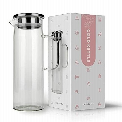 ガラス ピッチャー 10ml 耐熱麦茶 ポット ガラスピッチャー おしゃれ水差し アイスティー ステンレス蓋 ガラスポット 冷水筒 耐熱ガラス冷水ボトル 通販 Lineポイント最大get Lineショッピング
