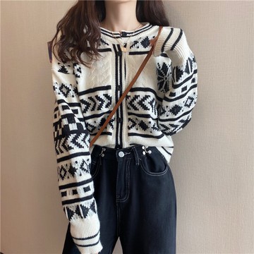 毛衣女外穿長袖炸街新款日系慵懶溫柔風上衣寬松開衫針織軟奶外套