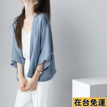 🔥台灣發出🔥 柔軟質感雪紡防曬衣 女2025年春夏季新款 寬鬆小披肩薄款開衫 短款防曬氣質外搭