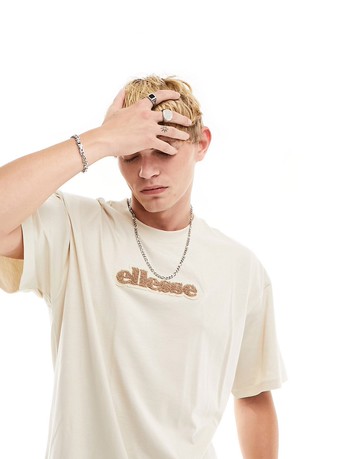 ellesse Kem t-shirt in off white